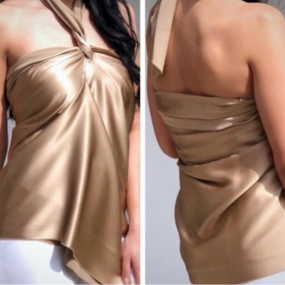 BCBGMAXAZRIA wrap around silk wrap skirt convertible - Picture 6 of 6